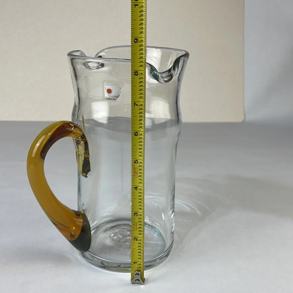 Vintage Blenko Handmade Blown Glass Pitcher - Picture 13 of 16